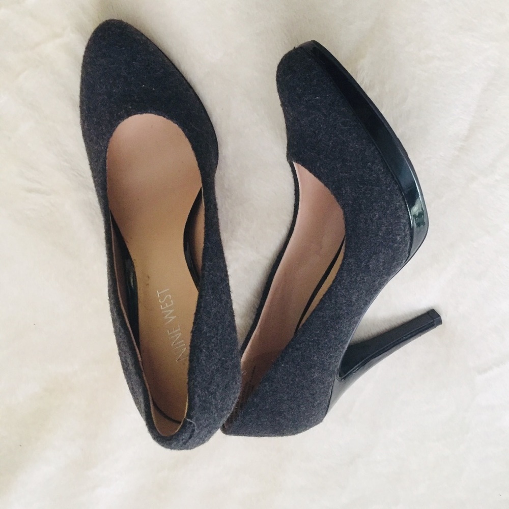 Nine West Gray Pumps Shoes. Size 6M